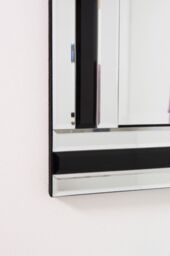 MirrorOutlet Dalton Black & Silver Bevelled Triple Edge Wall Mirror 68 x 58cm - Size: 1 Pack - thumbnail 3