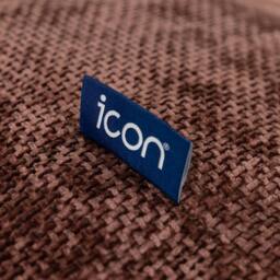 icon Orb Accent Chair & Milano Round Footstool Chenille in Burgundy - thumbnail 7