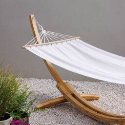 Primrose Ivory Hammock with Natural Wooden Stand - thumbnail 2