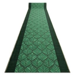 RugsX Anti-Slip Leaves Runner in Green - Size: 57 cm x 120 cm - thumbnail 1