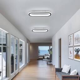 COMELY Modern LED Ceiling Lights 33 W, Oval Ceiling Light 6500 K, 40 cm in Black - thumbnail 2