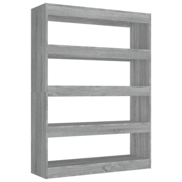 Berkfield Home Book Cabinet/Room Divider Grey Sonoma 100x30x135 cm - Size: 100 x 30 x 135 cm - image 1