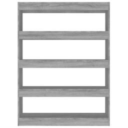 Berkfield Home Book Cabinet/Room Divider Grey Sonoma 100x30x135 cm - Size: 100 x 30 x 135 cm - thumbnail 3
