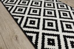 RugsX Bcf Morad Runner in Black - Size: 80 cm x 370 cm - thumbnail 3