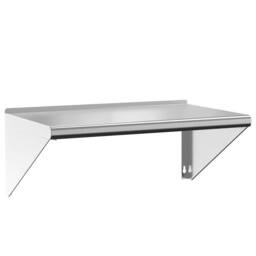 Berkfield Home Wall Shelf 75x45x31 cm Silver Stainless Steel - Size: 75 x 45 x 31 cm - thumbnail 3