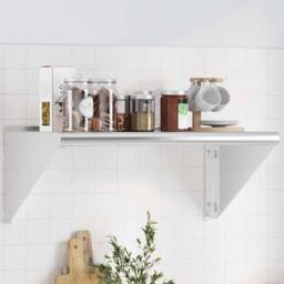 Berkfield Home Wall Shelf 75x45x31 cm Silver Stainless Steel - Size: 75 x 45 x 31 cm - thumbnail 2