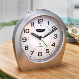 Bergstrom Big Digit RC Alarm Clock, Radio Controlled Design with Large Display in Silver