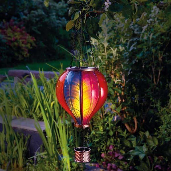Marco Paul 62cm Solar Hanging Hot Air Balloon Garden Light - image 1