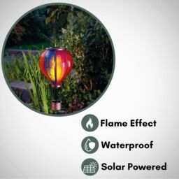 Marco Paul 62cm Solar Hanging Hot Air Balloon Garden Light - thumbnail 4