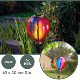 Marco Paul 62cm Solar Hanging Hot Air Balloon Garden Light - thumbnail 5