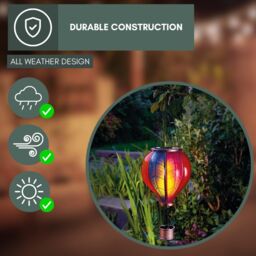 Marco Paul 62cm Solar Hanging Hot Air Balloon Garden Light - thumbnail 3