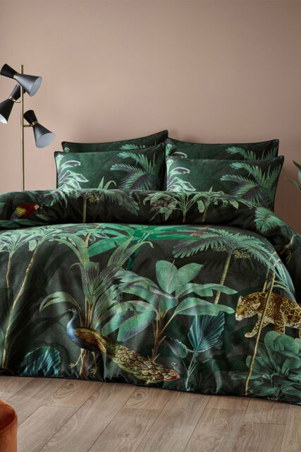 Paoletti Siona Tropical 100% Cotton Duvet Cover Set - Size: Super King - image 1