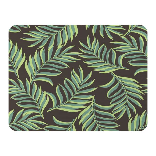 Benjamin Tate Design Green Palm Leaves Blanket in Natural - Size: 120 cm x 150 cm - image 1