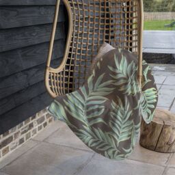 Benjamin Tate Design Green Palm Leaves Blanket in Natural - Size: 120 cm x 150 cm - thumbnail 4