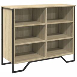 Berkfield Home Sideboard Sonoma Oak 91x35.5x74.5 cm Engineered Wood in Light Beige - thumbnail 1