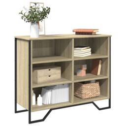 Berkfield Home Sideboard Sonoma Oak 91x35.5x74.5 cm Engineered Wood in Light Beige - thumbnail 2