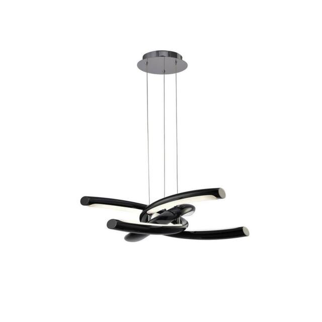 Netlighting Knot Pendant 36W LED 3000K 3600lm Gloss Black White Acrylic Chrome - image 1