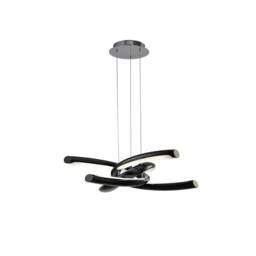 Netlighting Knot Pendant 36W LED 3000K 3600lm Gloss Black White Acrylic Chrome