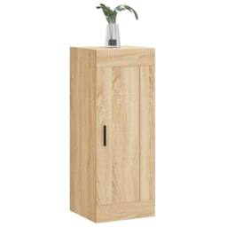 Berkfield Home Wall Mounted Cabinet Sonoma Oak 34.5x34x90 cm Engineered Wood in Light Oak - thumbnail 4
