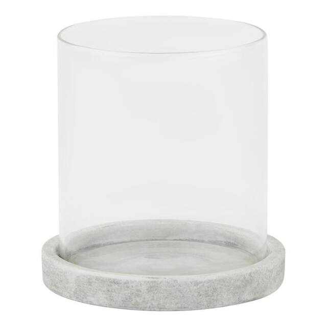 Love Lace Athena Stone Hurricane Lantern in White - image 1