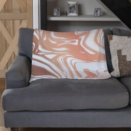 Benjamin Tate Design Rose Gold Marble Blanket in Natural - Size: 120 cm x 150 cm - thumbnail 2
