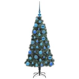 Berkfield Home Artificial Pre-lit Christmas Tree with Ball Set Green 120 cm - thumbnail 4