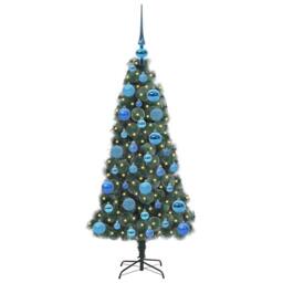 Berkfield Home Artificial Pre-lit Christmas Tree with Ball Set Green 120 cm - thumbnail 3