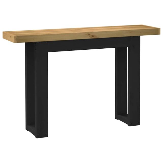 Berkfield Home Console Table NOAIN U-Shaped Legs 120x30x75 cm Solid Wood Pine in Brown - Size: 120 x 30 x 75 cm - image 1