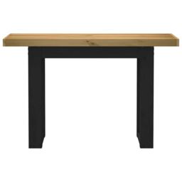 Berkfield Home Console Table NOAIN U-Shaped Legs 120x30x75 cm Solid Wood Pine in Brown - Size: 120 x 30 x 75 cm - thumbnail 3