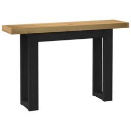 Berkfield Home Console Table NOAIN U-Shaped Legs 120x30x75 cm Solid Wood Pine in Brown - Size: 120 x 30 x 75 cm - thumbnail 5