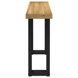 Berkfield Home Console Table NOAIN U-Shaped Legs 120x30x75 cm Solid Wood Pine in Brown - Size: 120 x 30 x 75 cm - thumbnail 4