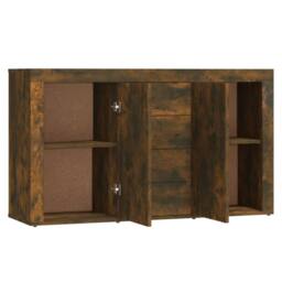 Berkfield Home Sideboard Smoked Oak 120x36x69 cm Engineered Wood in Brown - Size: 120 x 36 x 69 cm - thumbnail 7