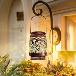 EONLION Hummingbird Solar Lanterns Garden Ornaments Outdoor in Bronze - Size: 100 cm - thumbnail 1