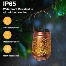 EONLION Hummingbird Solar Lanterns Garden Ornaments Outdoor in Bronze - Size: 100 cm - thumbnail 5