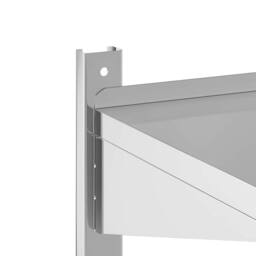 Berkfield Home 2-Tier Wall Shelf 50x23.5x60 cm Silver Stainless Steel - thumbnail 8