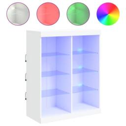 Berkfield Home Sideboard with LED Lights White 81x37x100 cm - Size: 81 x 37 x 100 cm - thumbnail 1