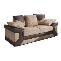 Furnishings For Less UK Dino Large Fabric 2 Seater Sofa - Scatter Back Cushions in Brown - thumbnail 2