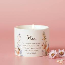 The Cottage Garden Mother's Day Ceramic Candle 100g - Nan in White - thumbnail 1