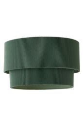 ValueLights Mason Ruched Crinkle Fabric 2 Tier Ceiling Floor Table Lamp Shade with LED Bulb in Green - thumbnail 5