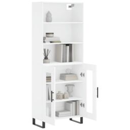 Berkfield Home Highboard White 69.5x34x180 cm Engineered Wood - thumbnail 3
