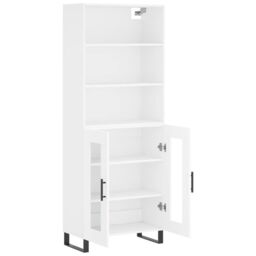 Berkfield Home Highboard White 69.5x34x180 cm Engineered Wood - thumbnail 4