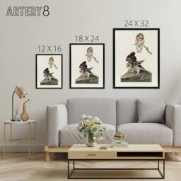 "Artery8 Birds Of America Little Owls Audubon Nature Black Framed Canvas Art in White - Size: W12"" x H16""" - thumbnail 4