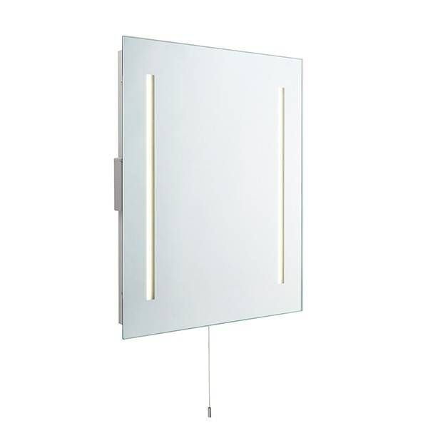 Netlighting Glimpse Integrated LED 2 Light Bathroom Shaver Wall Light Mirrored Glass Matt Silver IP44 in Grey - image 1