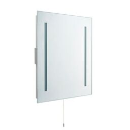 Netlighting Glimpse Integrated LED 2 Light Bathroom Shaver Wall Light Mirrored Glass Matt Silver IP44 in Grey - thumbnail 2