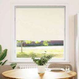 Berkfield Home Roller Blind Blackout Coffee 165x150 cm Fabric Width 161.6 cm Pol… in Ecru - thumbnail 2