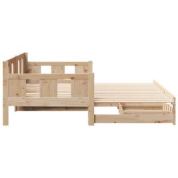 Berkfield Home Daybed with Trundle & Drawers without Mattress 80x200 cm in Brown - thumbnail 6