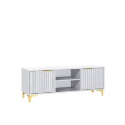 Mex Furniture LTD TV Unit Tide Crest 120cm - White & Gold - thumbnail 8