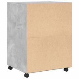 Berkfield Home Rolling Cabinet Concrete Grey 60x48x81 cm Engineered Wood - Size: 60 x 48 x 81 cm - thumbnail 6