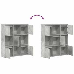 Berkfield Home Durable Bookcase Concrete Grey 89x24x101.5 cm Engineered Wood - thumbnail 7