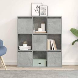 Berkfield Home Durable Bookcase Concrete Grey 89x24x101.5 cm Engineered Wood - thumbnail 1
